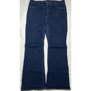 Old Navy High Rise Flare Jeans Women Sz 14 Stretch Denim Dark Wash Pants Western